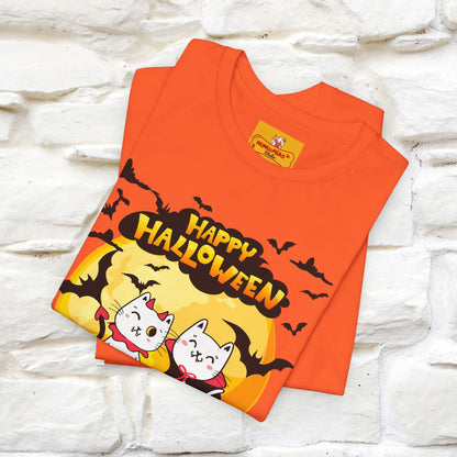 "Happy Halloween Cat Couple " Cat  T-shirt |Nunu&Miao Studio - Nunu&Miao Studio
