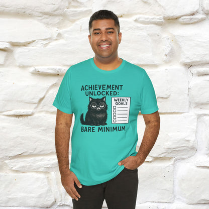 "Achievement Unlocked Bare Minimum." |Cat T-Shirt | Nunu&Miao Studio - Nunu&Miao Studio
