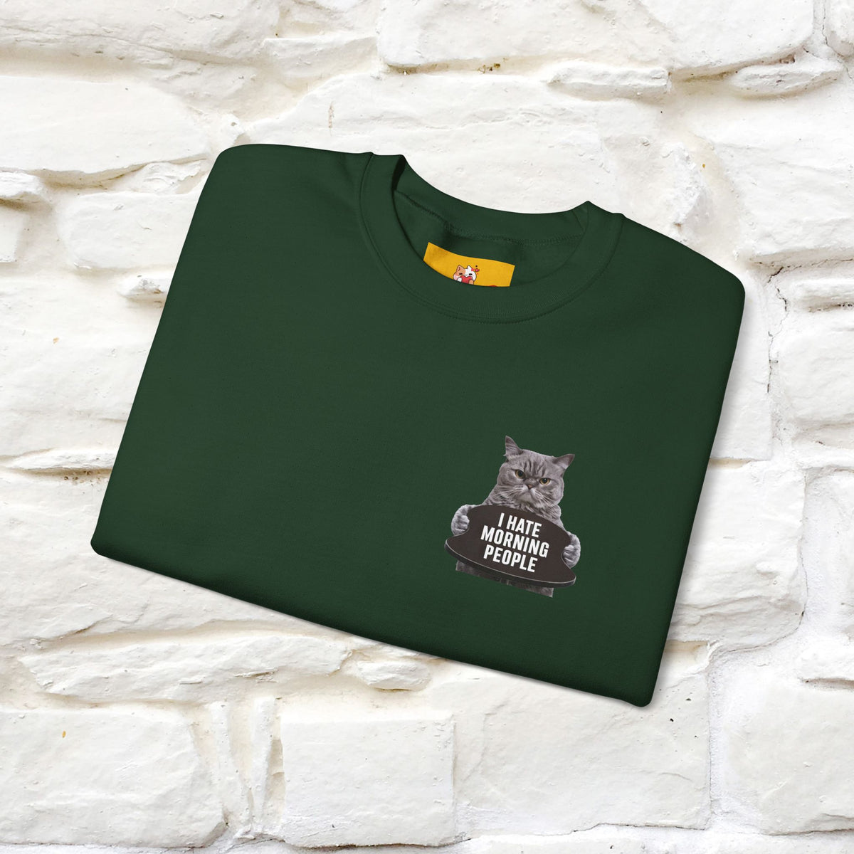 "I Hate Morning People'' |Cat Sweatshirt | Nunu&Miao Studio