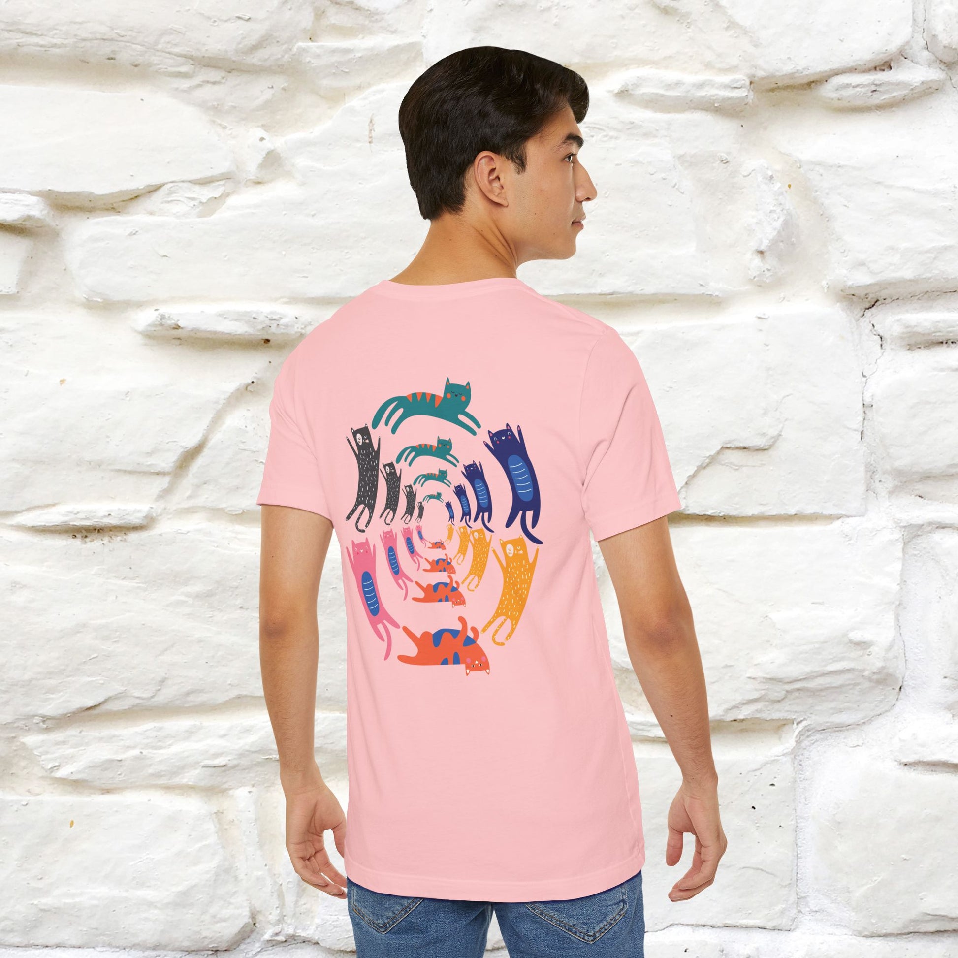 "The Hypnotic Meow'' Cat T-Shirt Front and Back Design | Nunu&Miao Studio - Nunu&Miao Studio