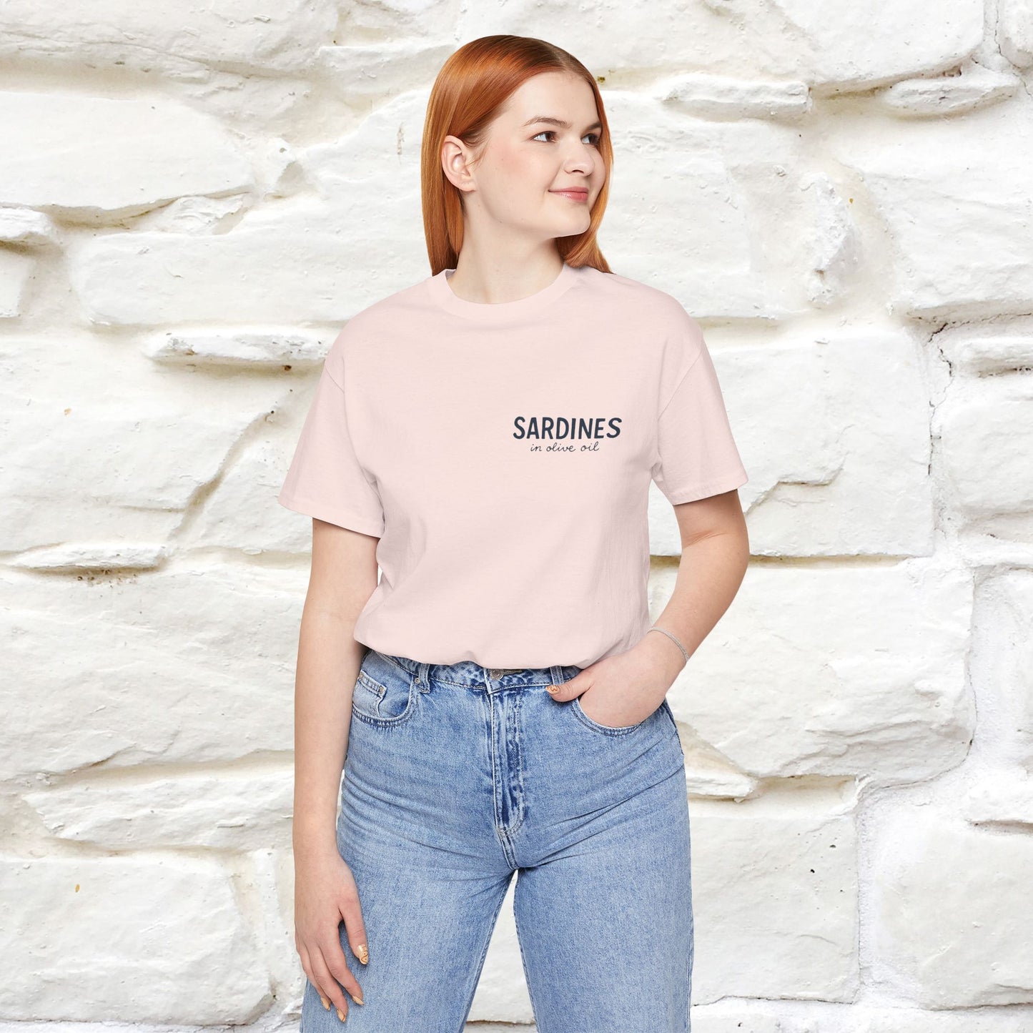 "Sardines In Olive Oil" Cute T-shirt | Front & Back Design|Nunu&Miao Studio - Nunu&Miao Studio