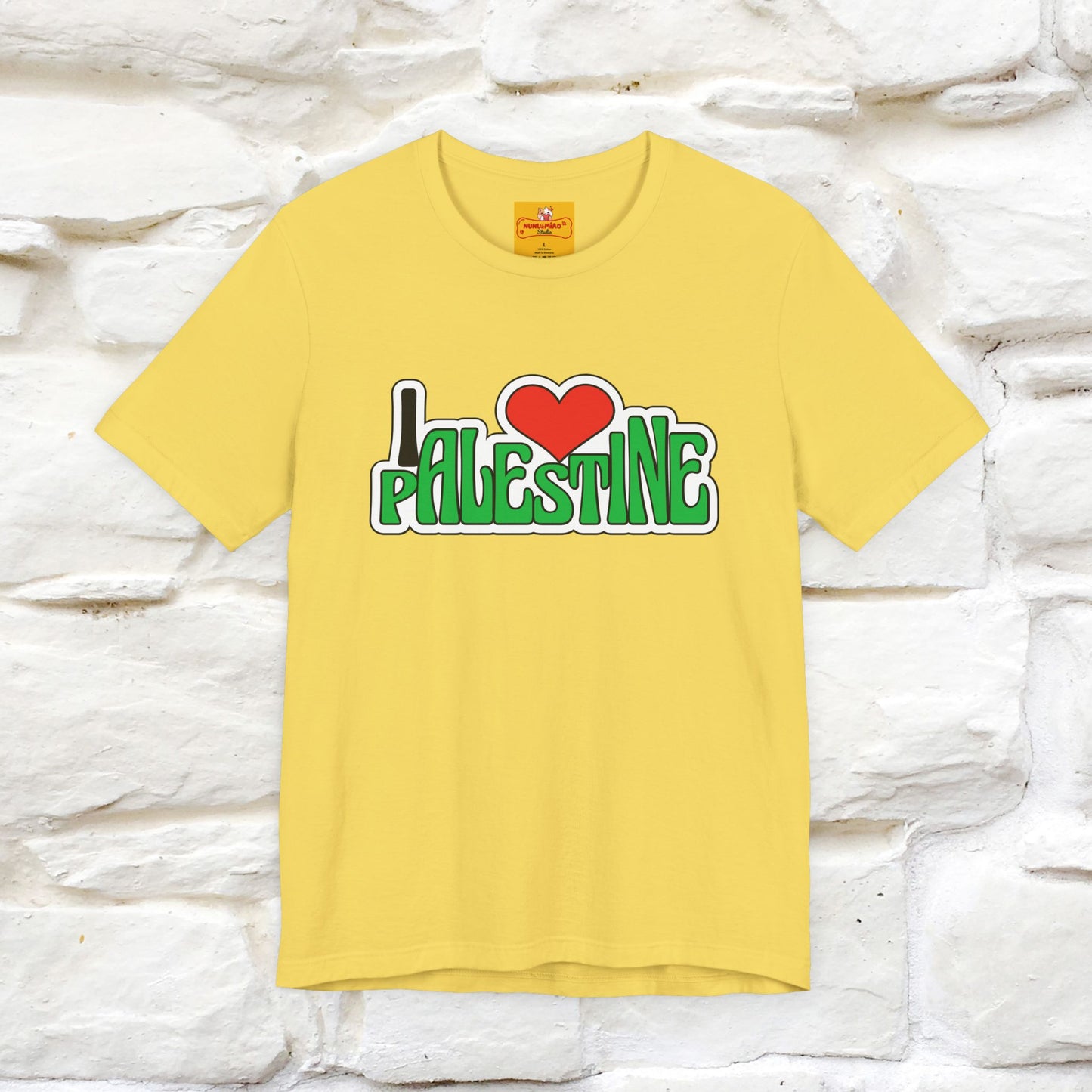 "I Love Palestine" Cat T-shirt | Front & Back Design |Nunu&Miao Studio - Nunu&Miao Studio