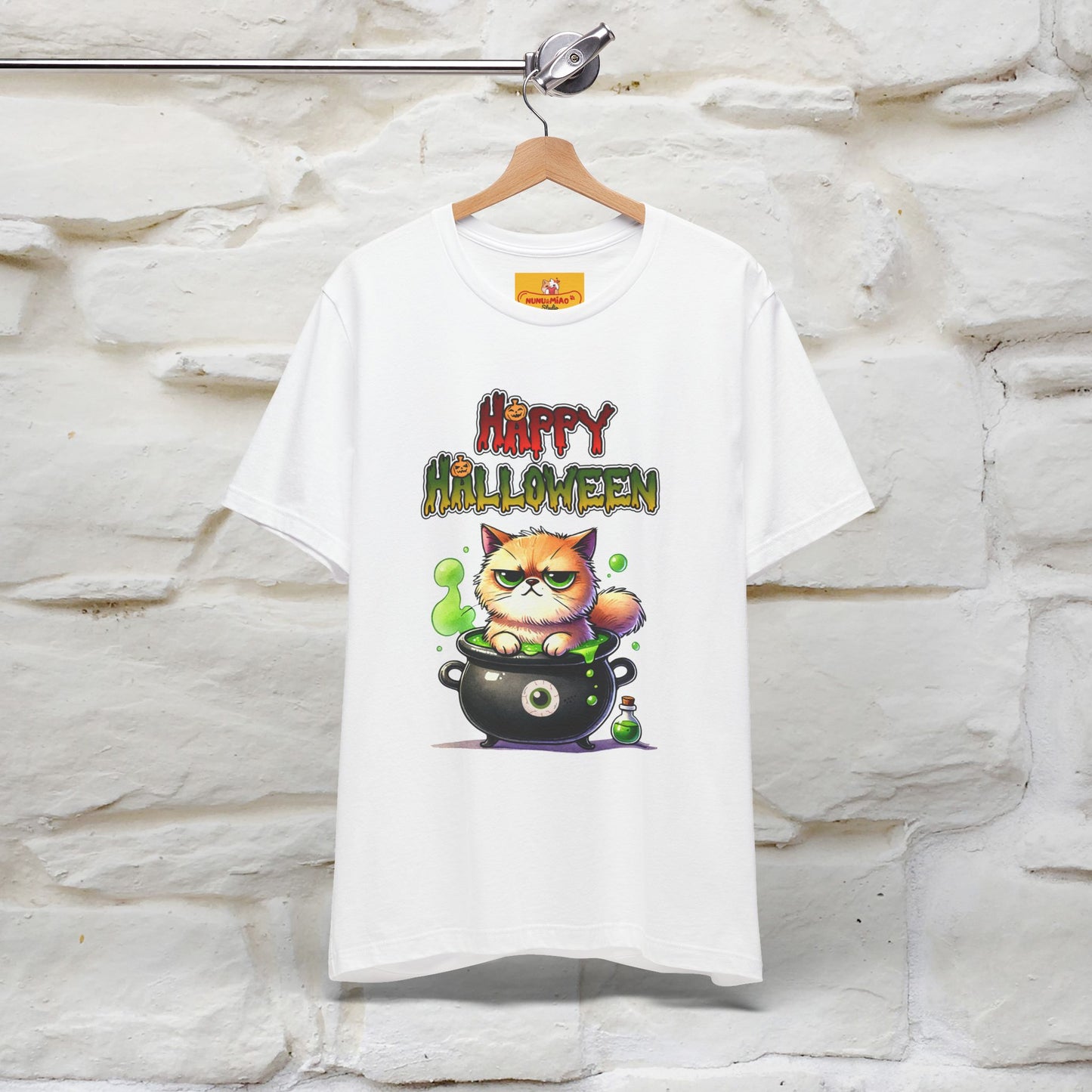 "Angry Cat Happy Halloween" Cat  T-shirt |Nunu&Miao Studio - Nunu&Miao Studio