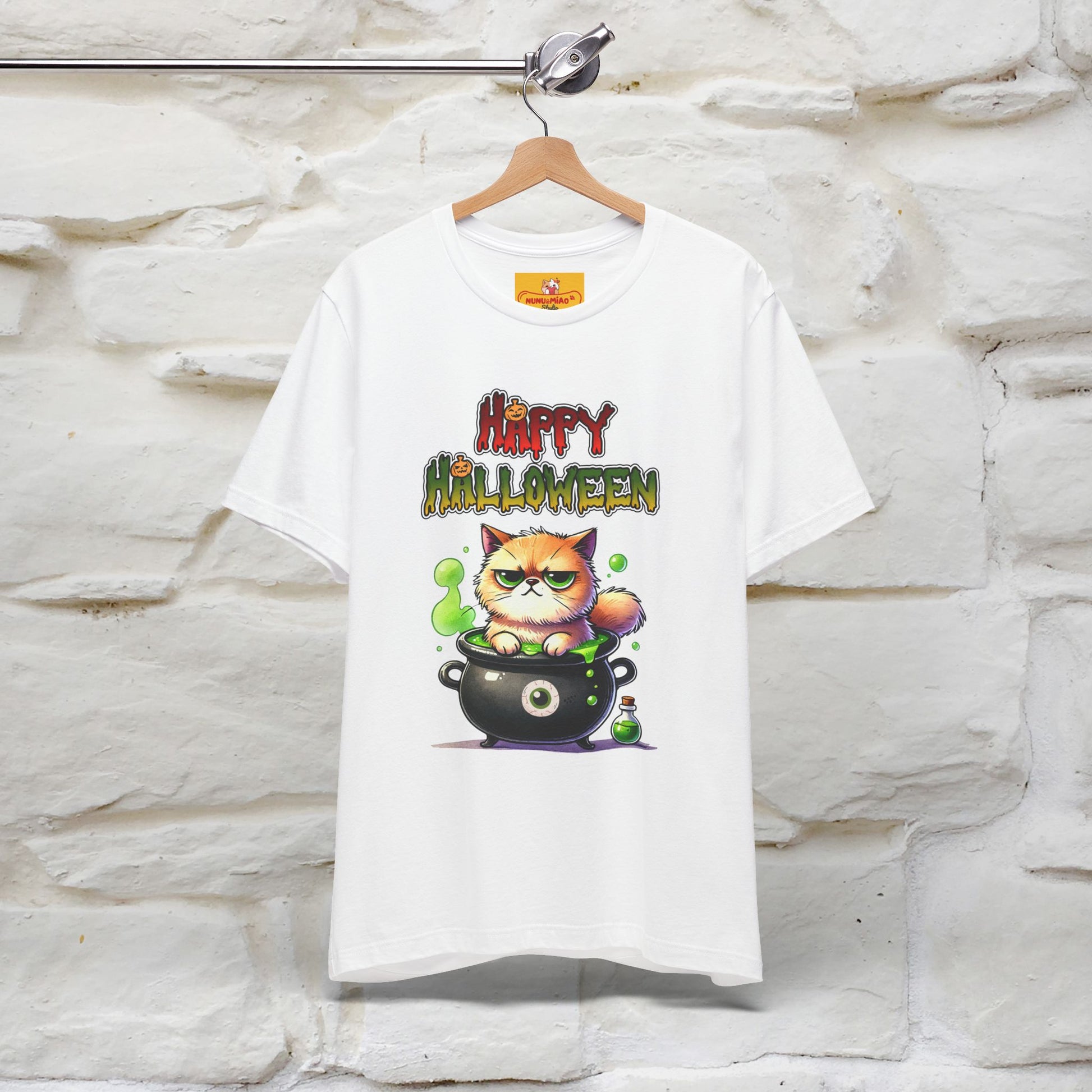 "Angry Cat Happy Halloween" Cat  T-shirt |Nunu&Miao Studio - Nunu&Miao Studio