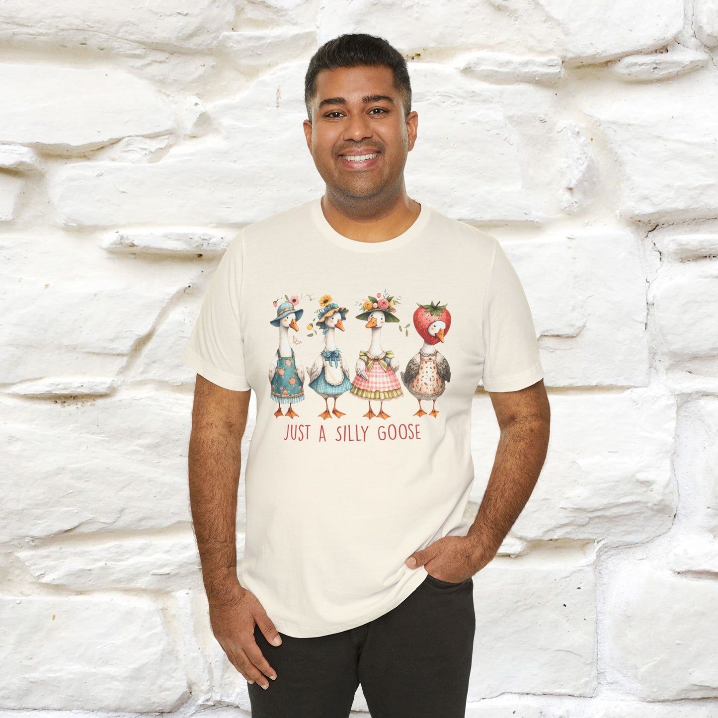 "Just A Silly Goose" Cute T-shirt |Nunu&Miao Studio - Nunu&Miao Studio