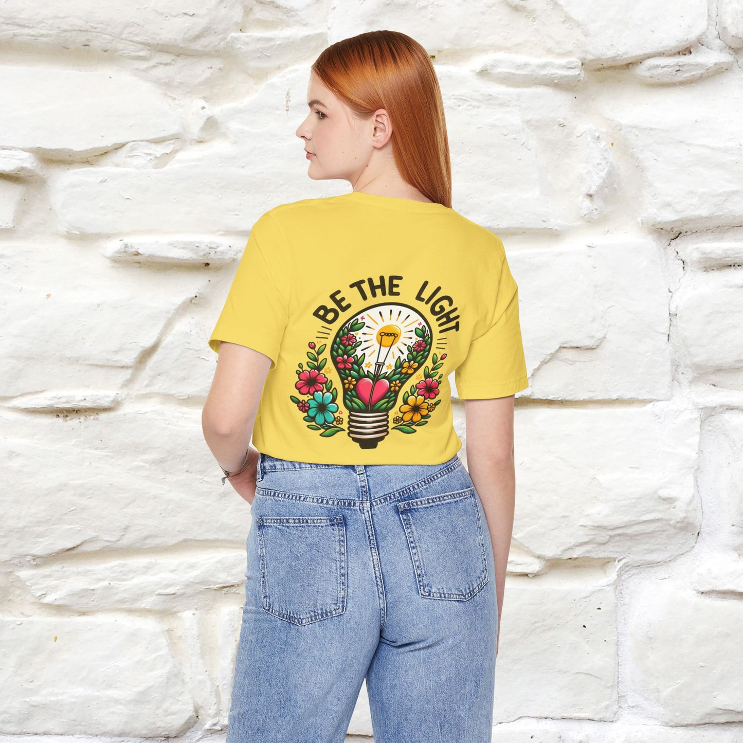''Be The Light" Cat T-Shirt| Front & Back Design | Nunu&Miao Studio - Nunu&Miao Studio