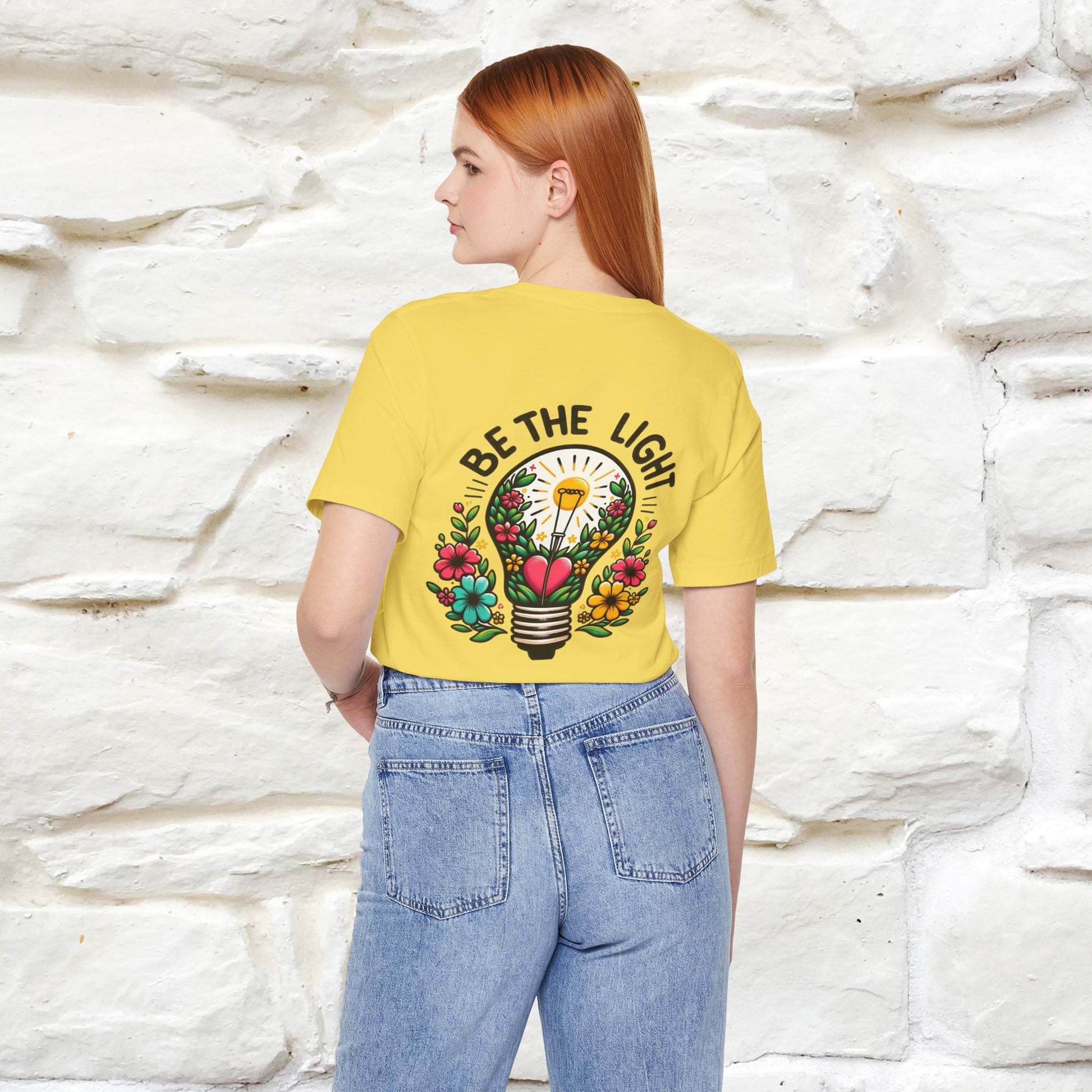 ''Be The Light" Cat T-Shirt| Front & Back Design | Nunu&Miao Studio - Nunu&Miao Studio