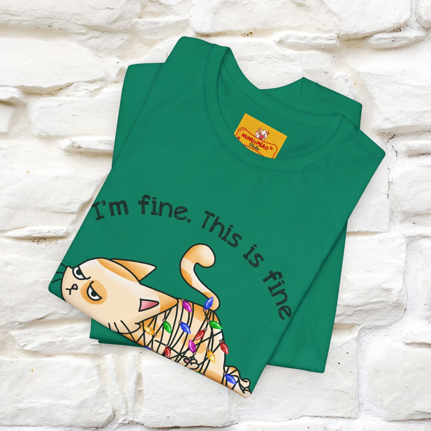 "This Is Fine" |Funny Cat T-Shirt | Nunu&Miao Studio