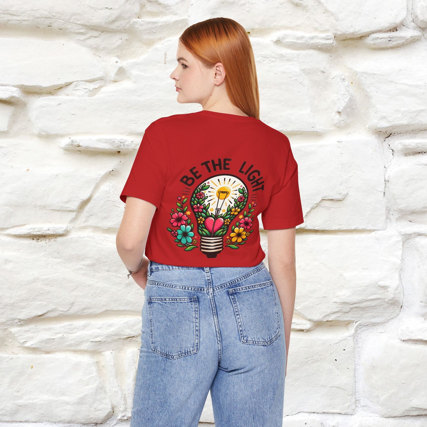 ''Be The Light" Cat T-Shirt| Front & Back Design | Nunu&Miao Studio - Nunu&Miao Studio