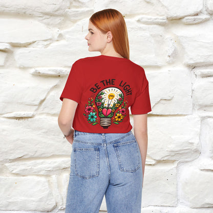 ''Be The Light" Cat T-Shirt| Front & Back Design | Nunu&Miao Studio - Nunu&Miao Studio