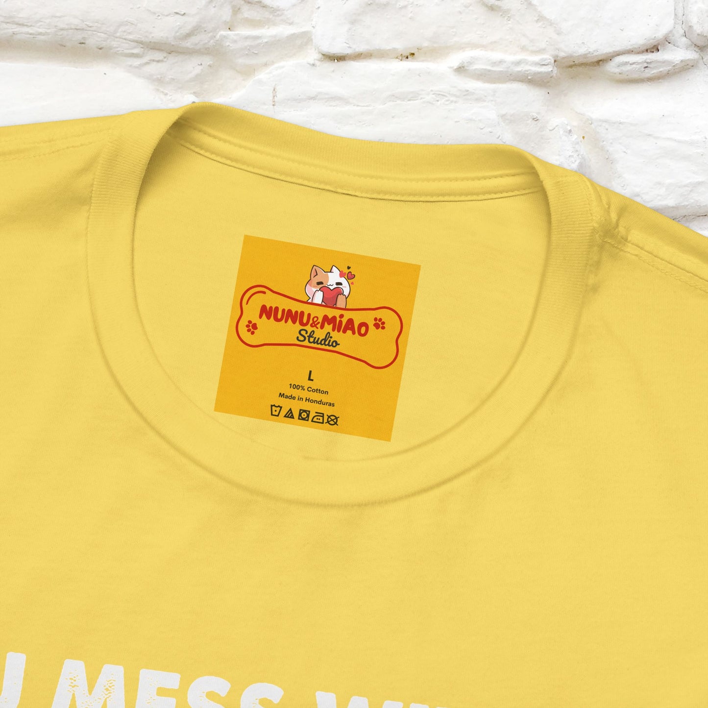 "You Mess With The Meow Meow, You Get The Peow Peow" Cat T-shirt |Nunu&Miao Studio - Nunu&Miao Studio