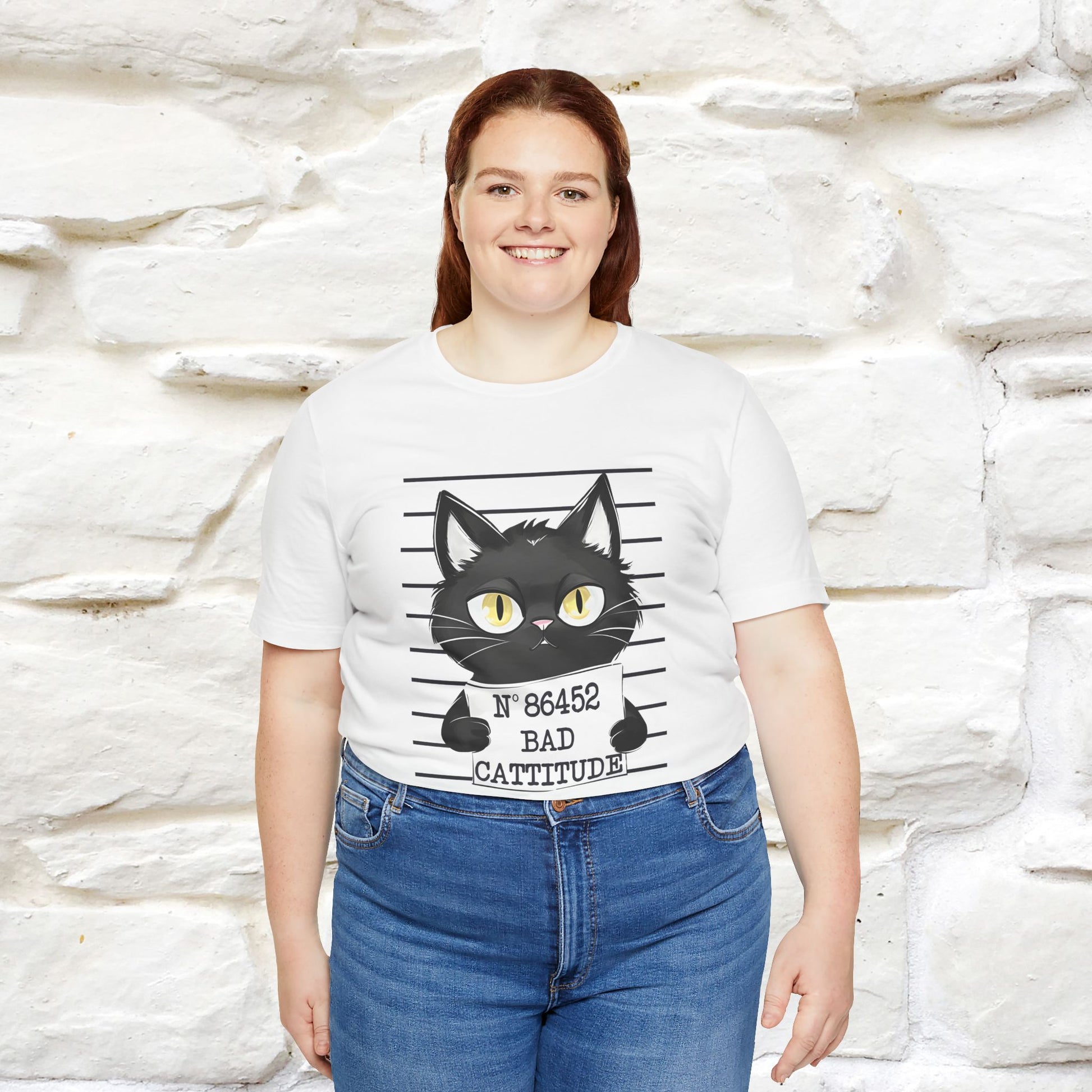 "Bad Cattitude" Cat T-Shirt | Nunu&Miao Studio - Nunu&Miao Studio