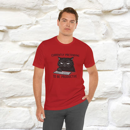 "Currently Pretending To Be Productive" |Cat T-Shirt | Nunu&Miao Studio