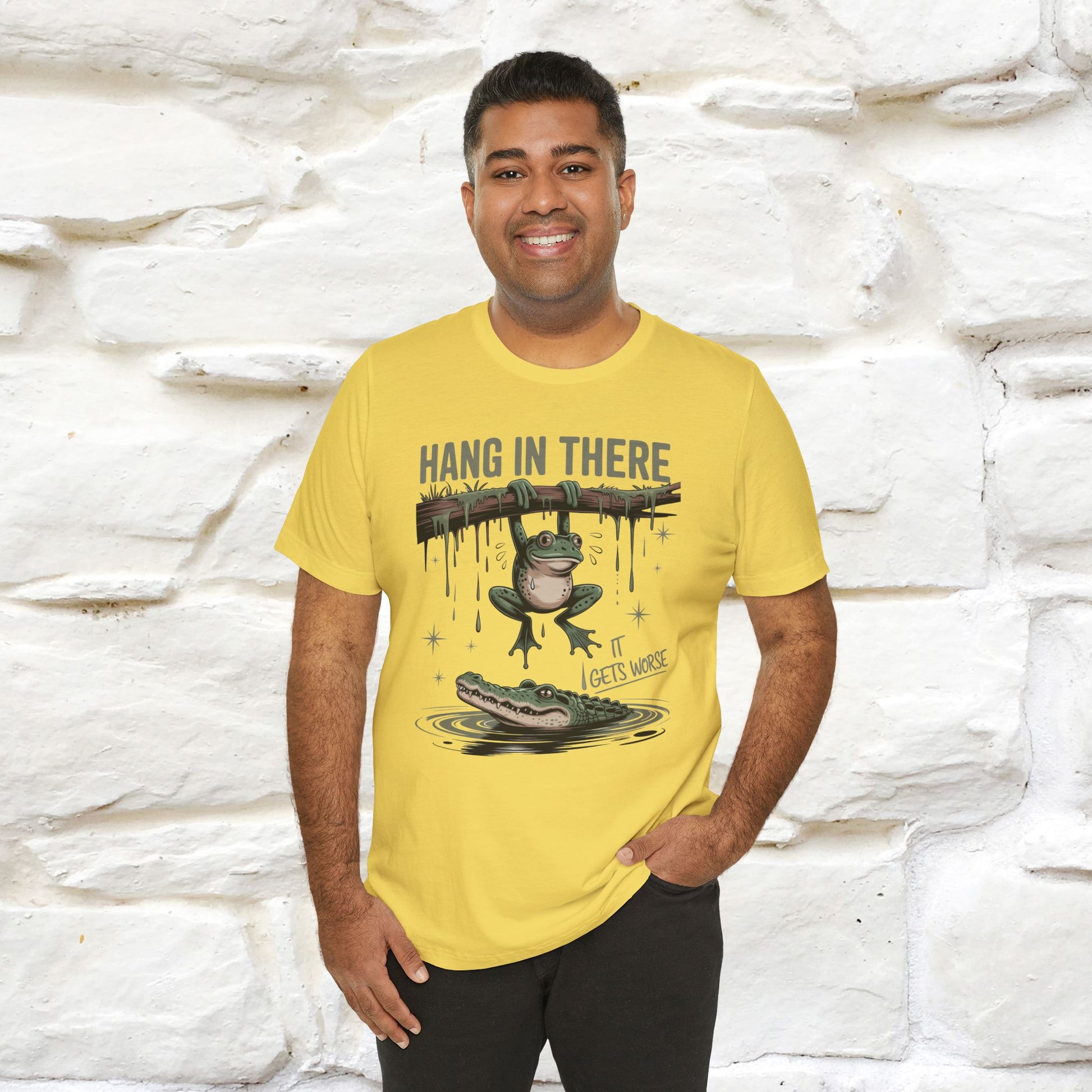 "Hang In There" Funny T-shirt |Nunu&Miao Studio - Nunu&Miao Studio