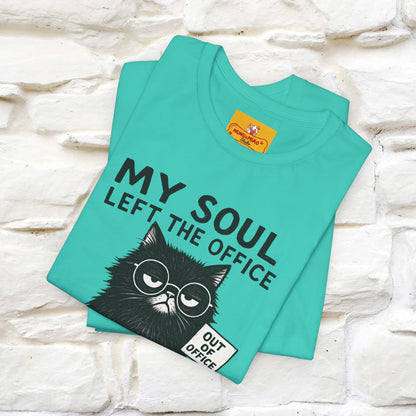 "My Soul Left The Office..." |Funny Cat T-Shirt | Nunu&Miao Studio - Nunu&Miao Studio