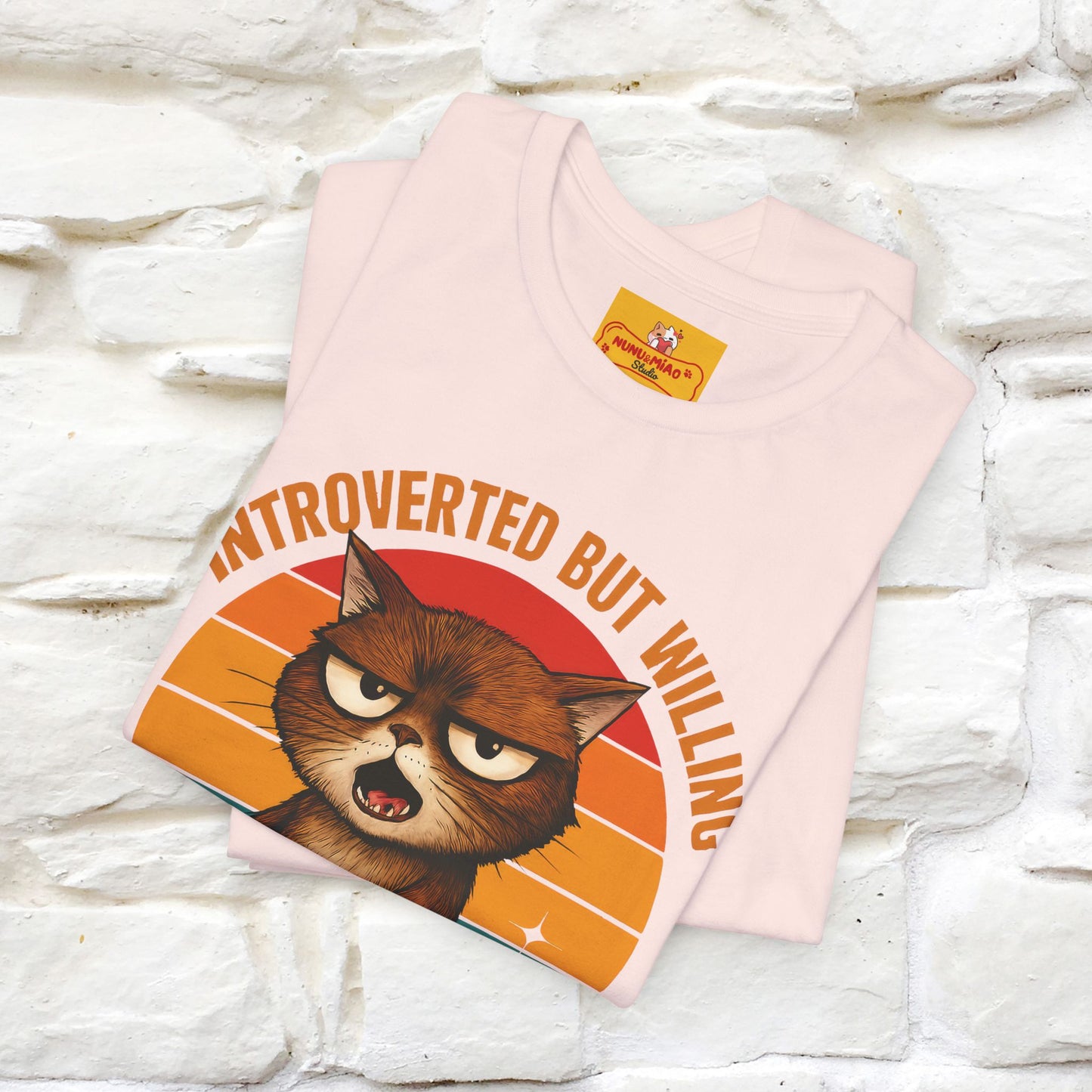 "Introverted But Willing To Discuss Cats" Antisocial Cat T-shirt |Nunu&Miao Studio - Nunu&Miao Studio