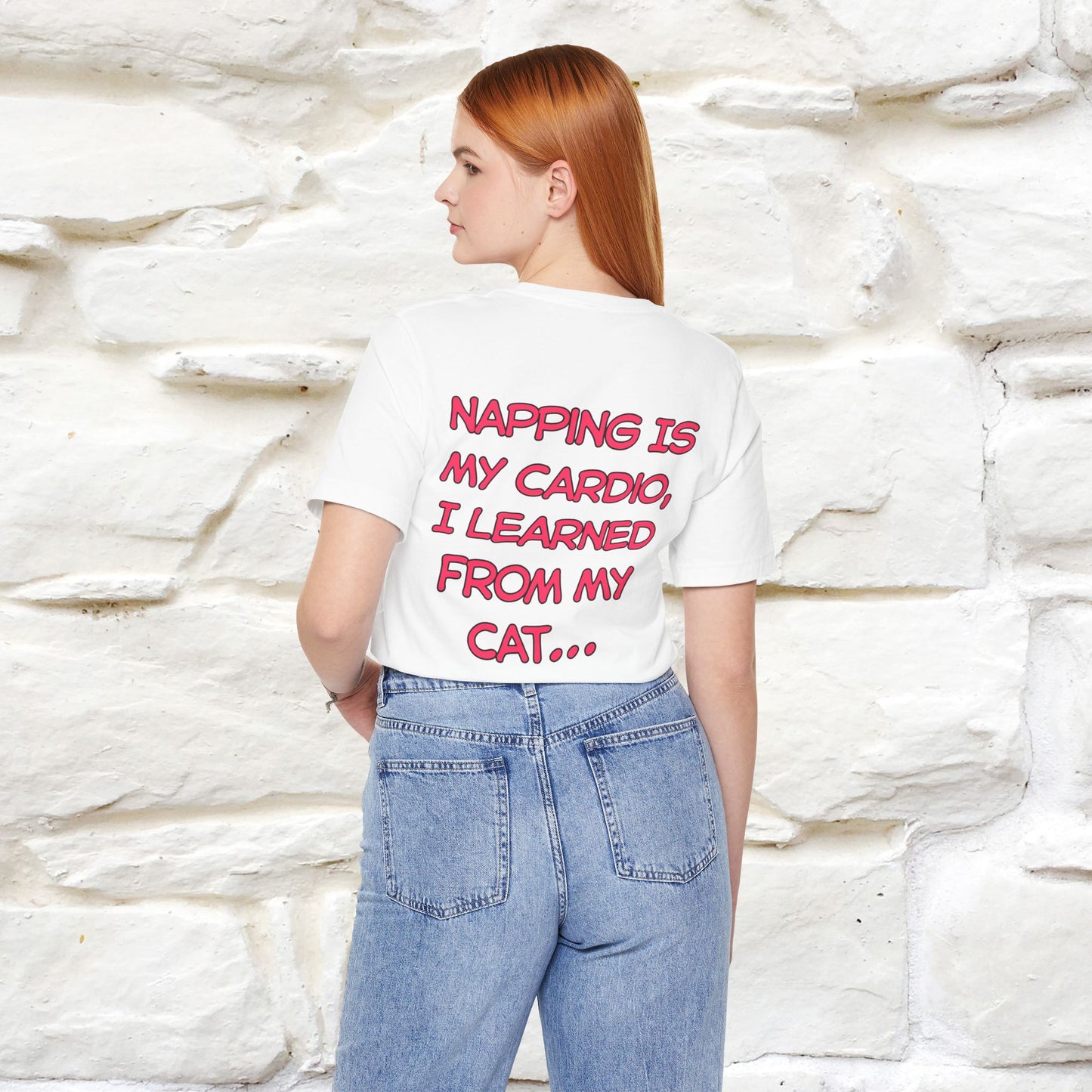 "Napping Is My Cardio, I Learned From My Cat…" Funny Cat T-shirt | Nunu&Miao Studio - Nunu&Miao Studio