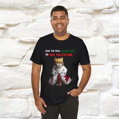 "From the real chosen ones  Free Palestine." Cat T-shirt |Nunu&Miao Studio - Nunu&Miao Studio