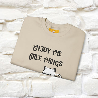 ''Enjoy the Little Things'' | Cute Cat Sweatshirt | Nunu&Miao Studio