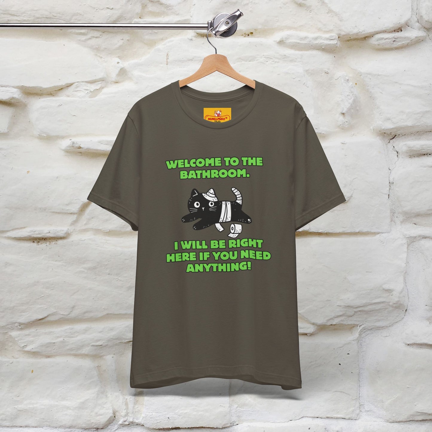 "Welcome To The Bathroom..."Funny  Cat T-shirt |Nunu&Miao Studio - Nunu&Miao Studio