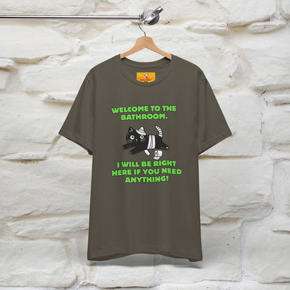 "Welcome To The Bathroom..."Funny  Cat T-shirt |Nunu&Miao Studio - Nunu&Miao Studio