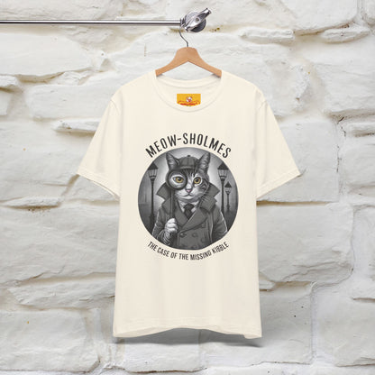 ''Meow-Sholmes: The Case of the Missing Kibble'' | Detective Cat Tee | Nunu&Miao Studio - Nunu&Miao Studio
