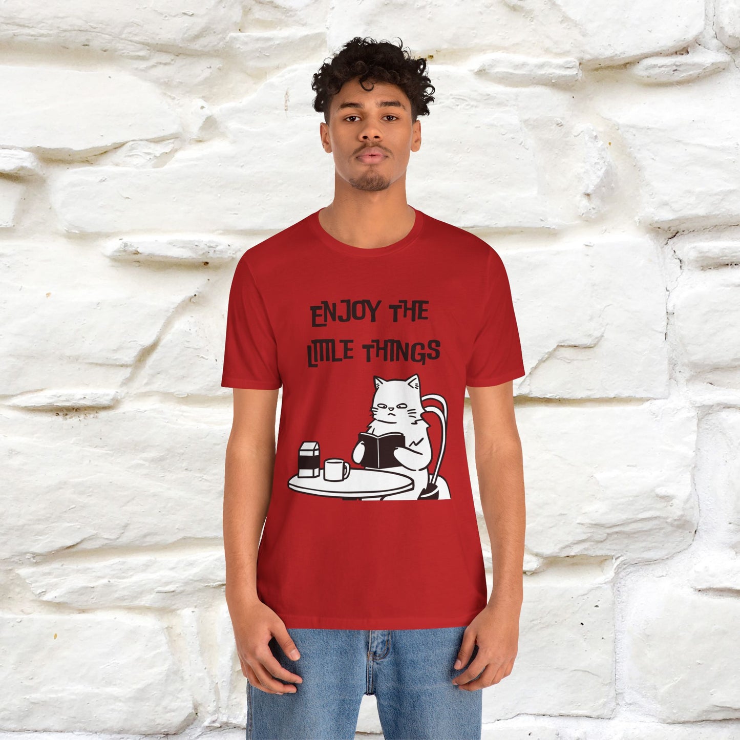 "Enjoy The Little Things." Cat T-Shirt | Nunu&Miao Studio