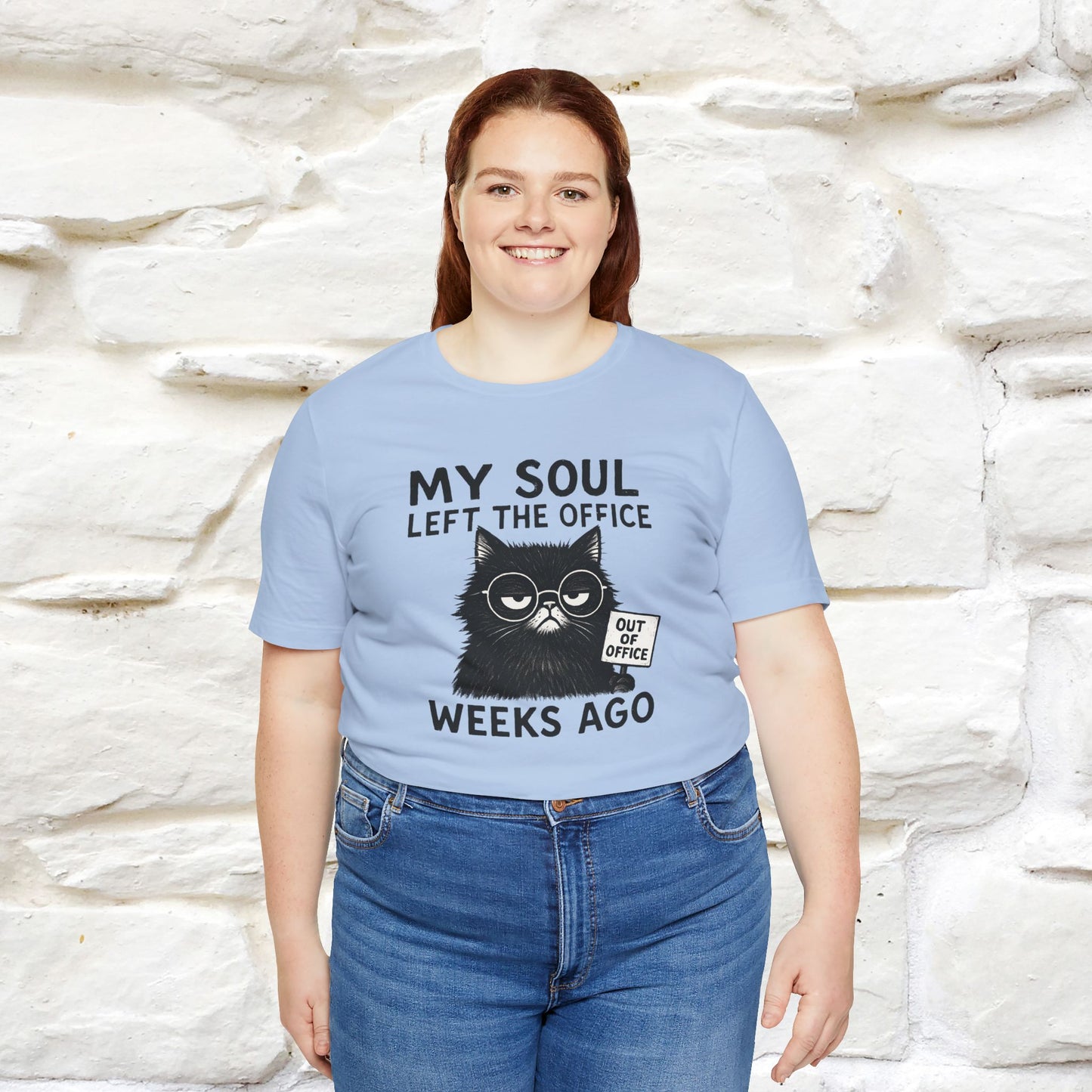 "My Soul Left The Office..." |Funny Cat T-Shirt | Nunu&Miao Studio - Nunu&Miao Studio