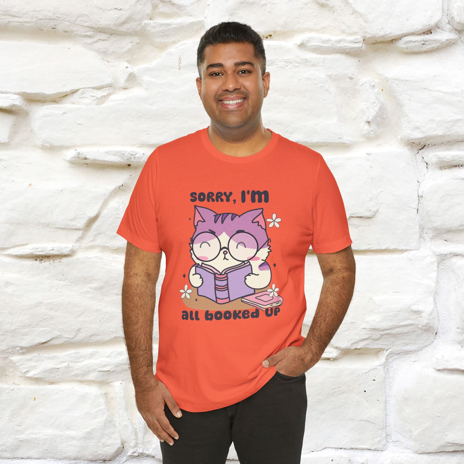 ''Sorry I am All Booked Up| Cute Cat T-Shirt |Nunu&Miao Studio - Nunu&Miao Studio
