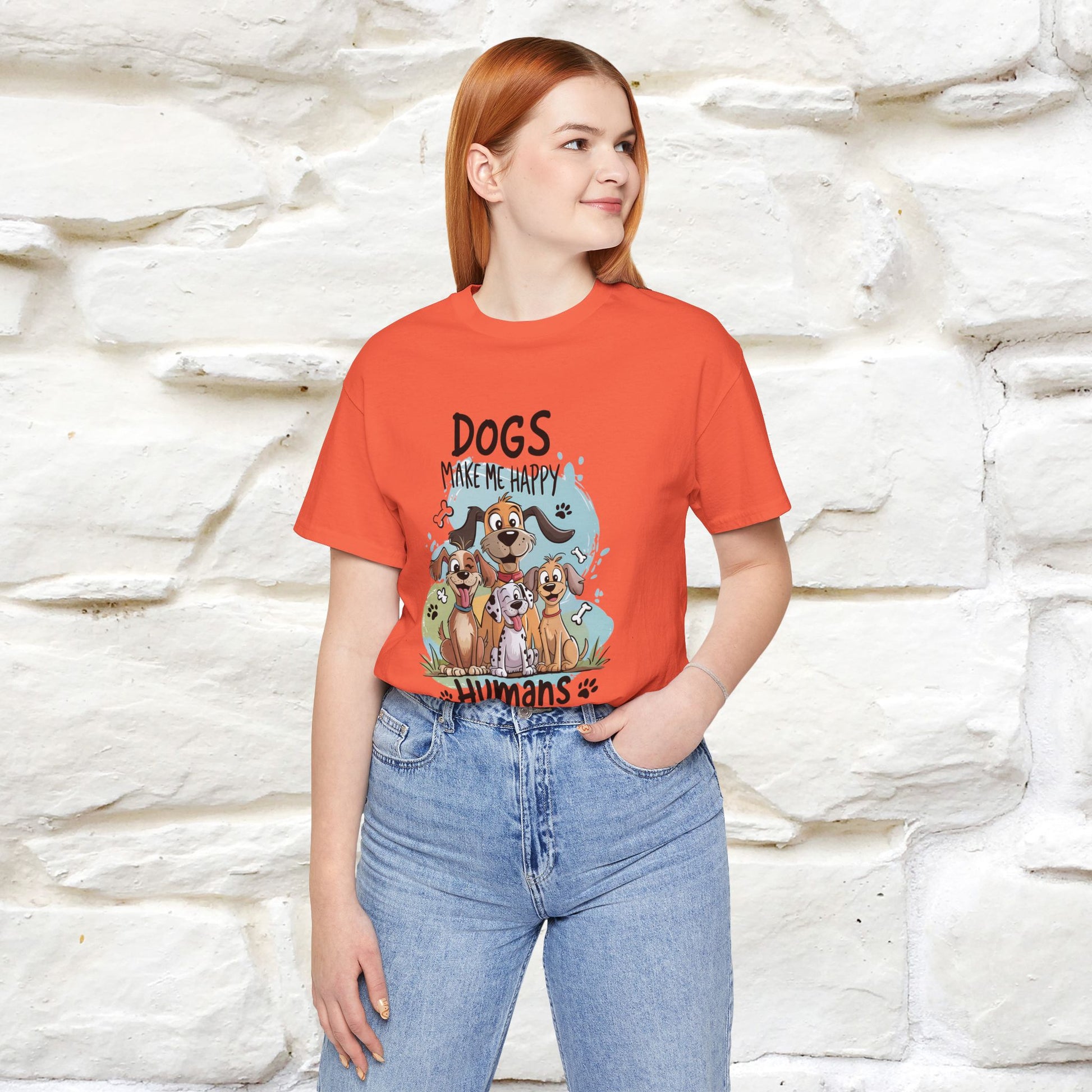 " Dogs Make Me Happy ..."  T-shirt |Nunu&Miao Studio - Nunu&Miao Studio