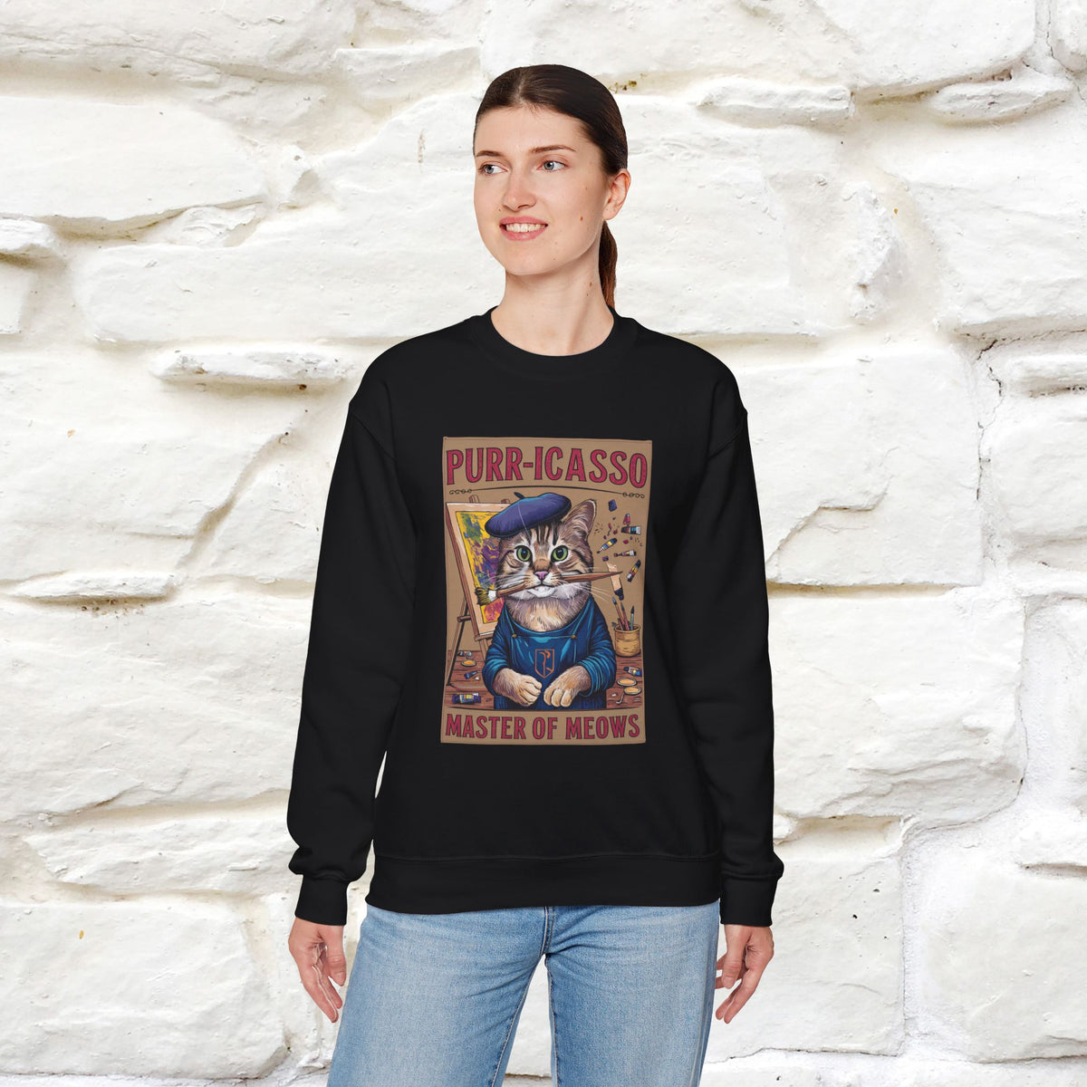 "Purr-icasso.'' |Cat Sweatshirt | Nunu&Miao Studio