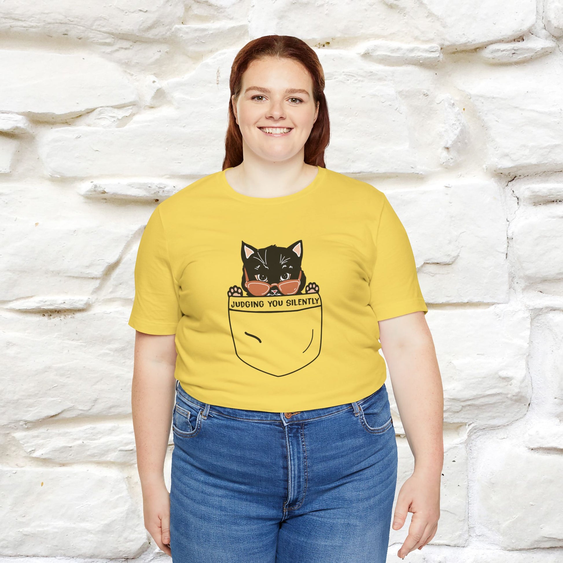 ''Judging You Silently'' | Cat T-Shirt for Men | Nunu&Miao Studio - Nunu&Miao Studio