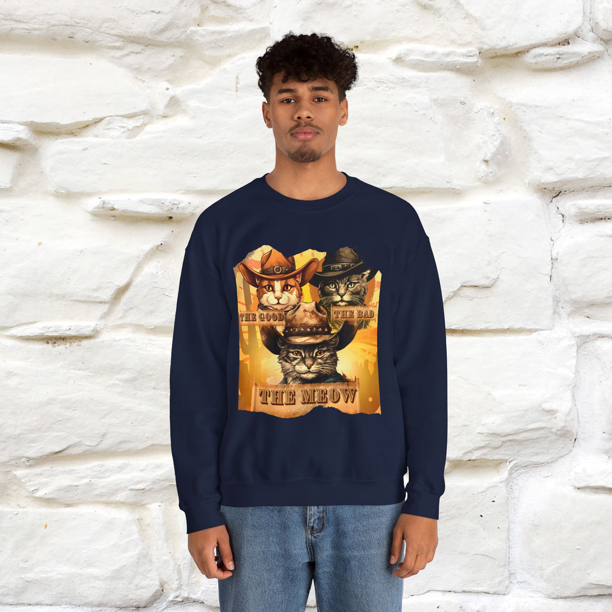 ''The Good, the Bad, and the Meow'' |Cat Sweatshirt | Nunu&Miao Studio