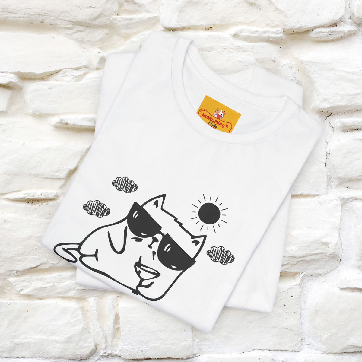''Chill Mode on'' Cat T-Shirt Front and Back Design | Nunu&Miao Studio