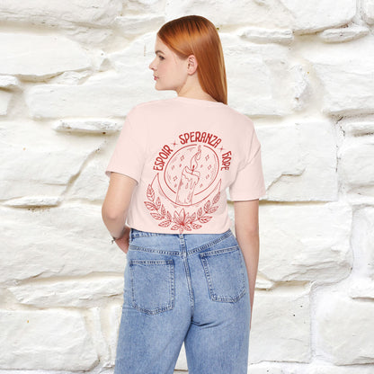 "Espoir Speranza Hope'' Cat T-Shirt Front and Back Design | Nunu&Miao Studio - Nunu&Miao Studio