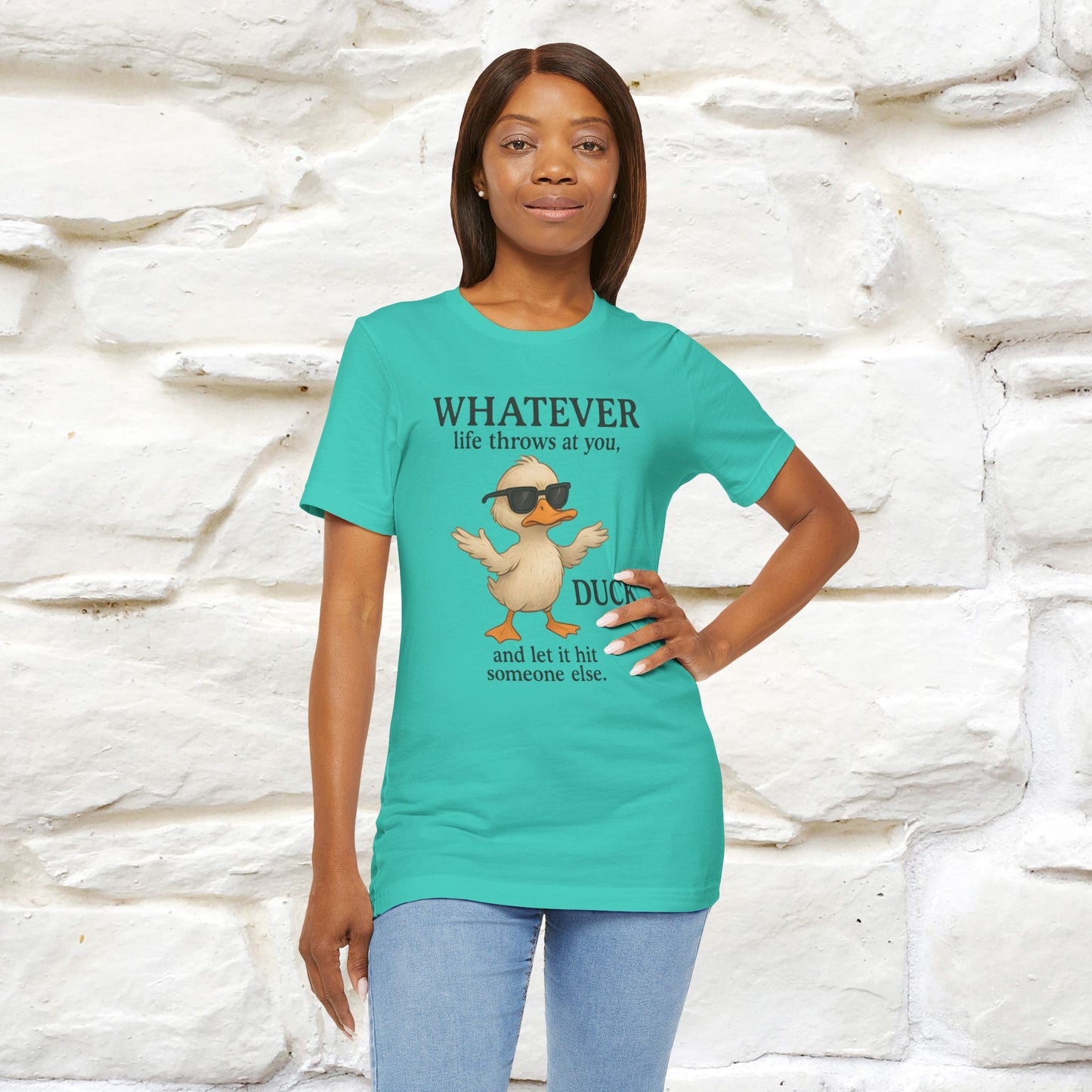 "Whatever Life Throws At You " Funny Duck T-shirt |Nunu&Miao Studio - Nunu&Miao Studio