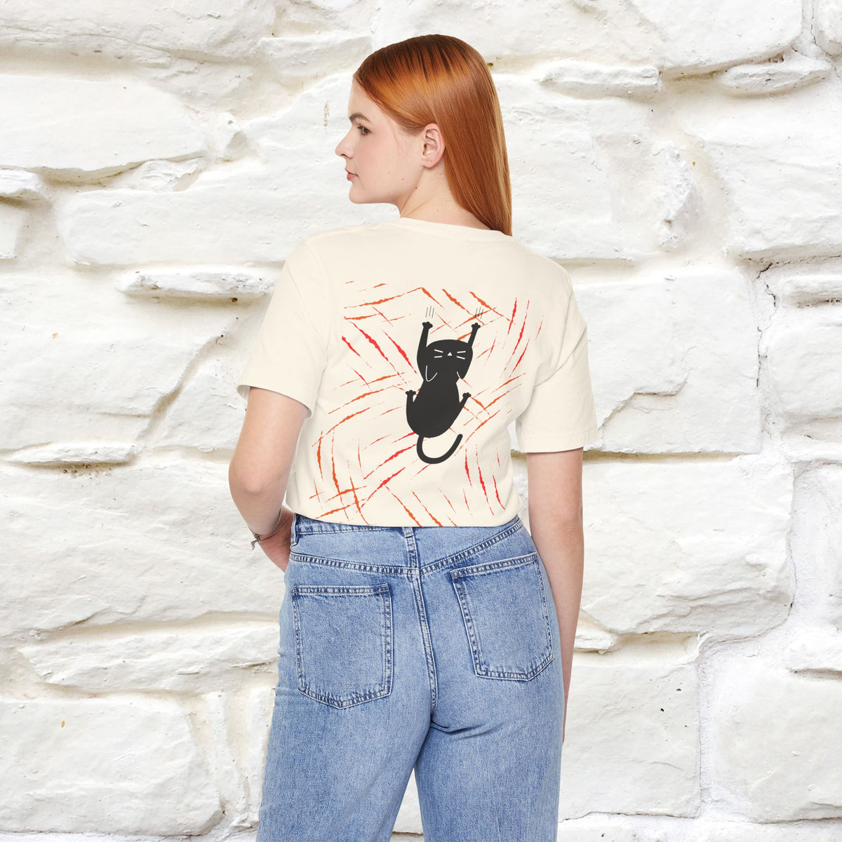 “Love Hurts"  Funny Cat T-Shirt | Front & Back Design | Nunu&Miao Studio
