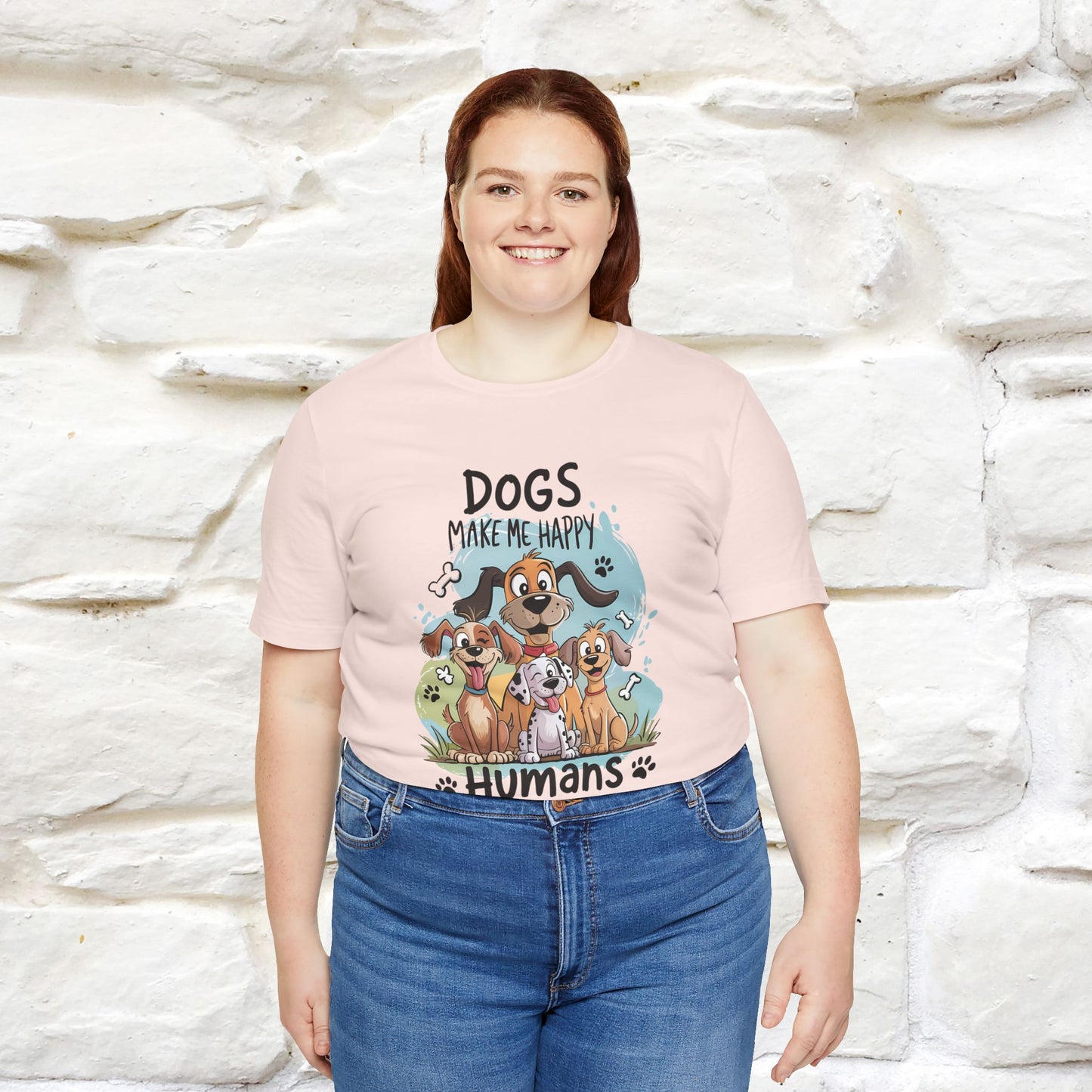 " Dogs Make Me Happy ..."  T-shirt |Nunu&Miao Studio - Nunu&Miao Studio