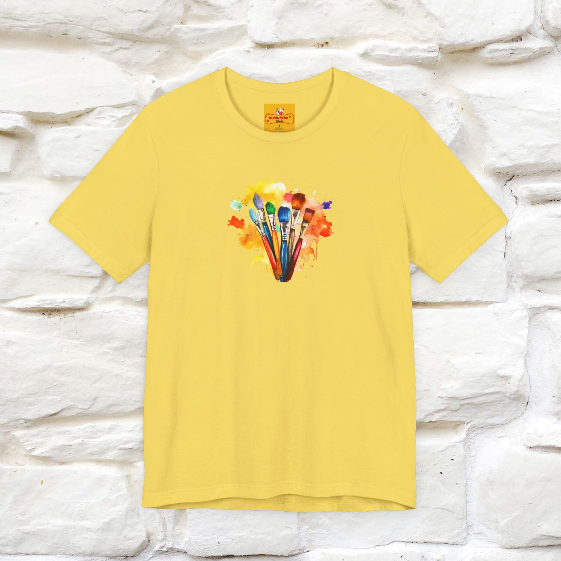 "Il Pittore'' Cat T-Shirt Front and Back Design | Nunu&Miao Studio - Nunu&Miao Studio