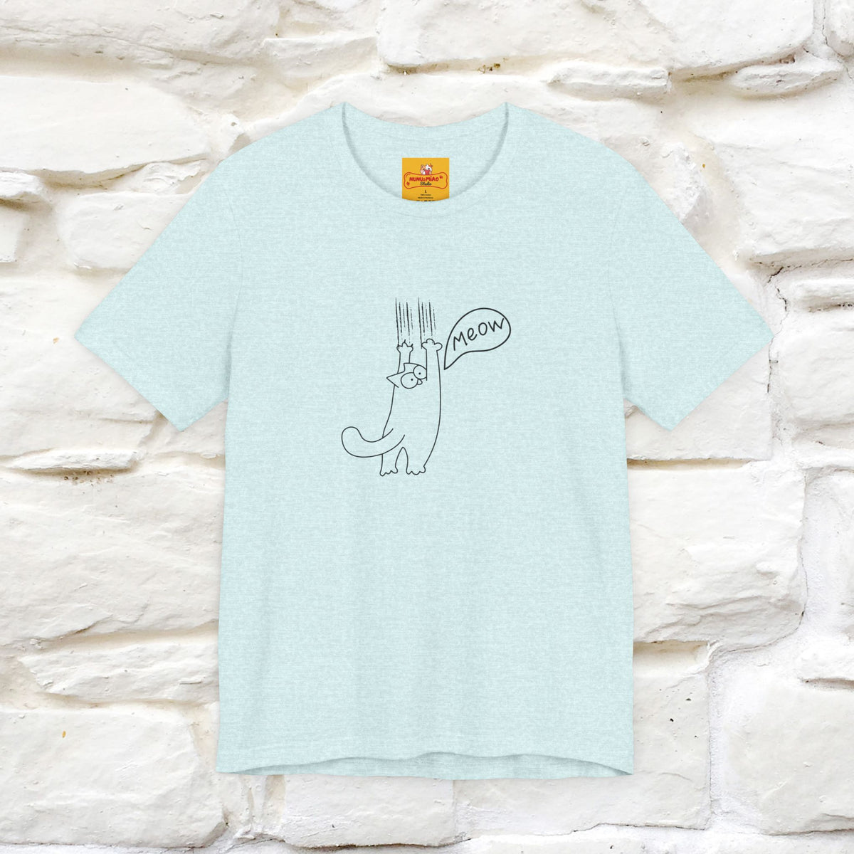 "Meow Meow Meow" Cat T-Shirt | Front & Back Design | Nunu&Miao Studio