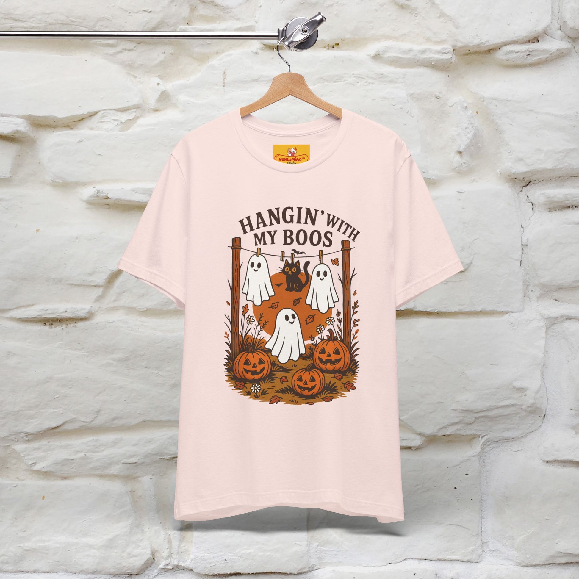 "Hanging With My Boos" Halloween Cat T-shirt |Nunu&Miao Studio - Nunu&Miao Studio