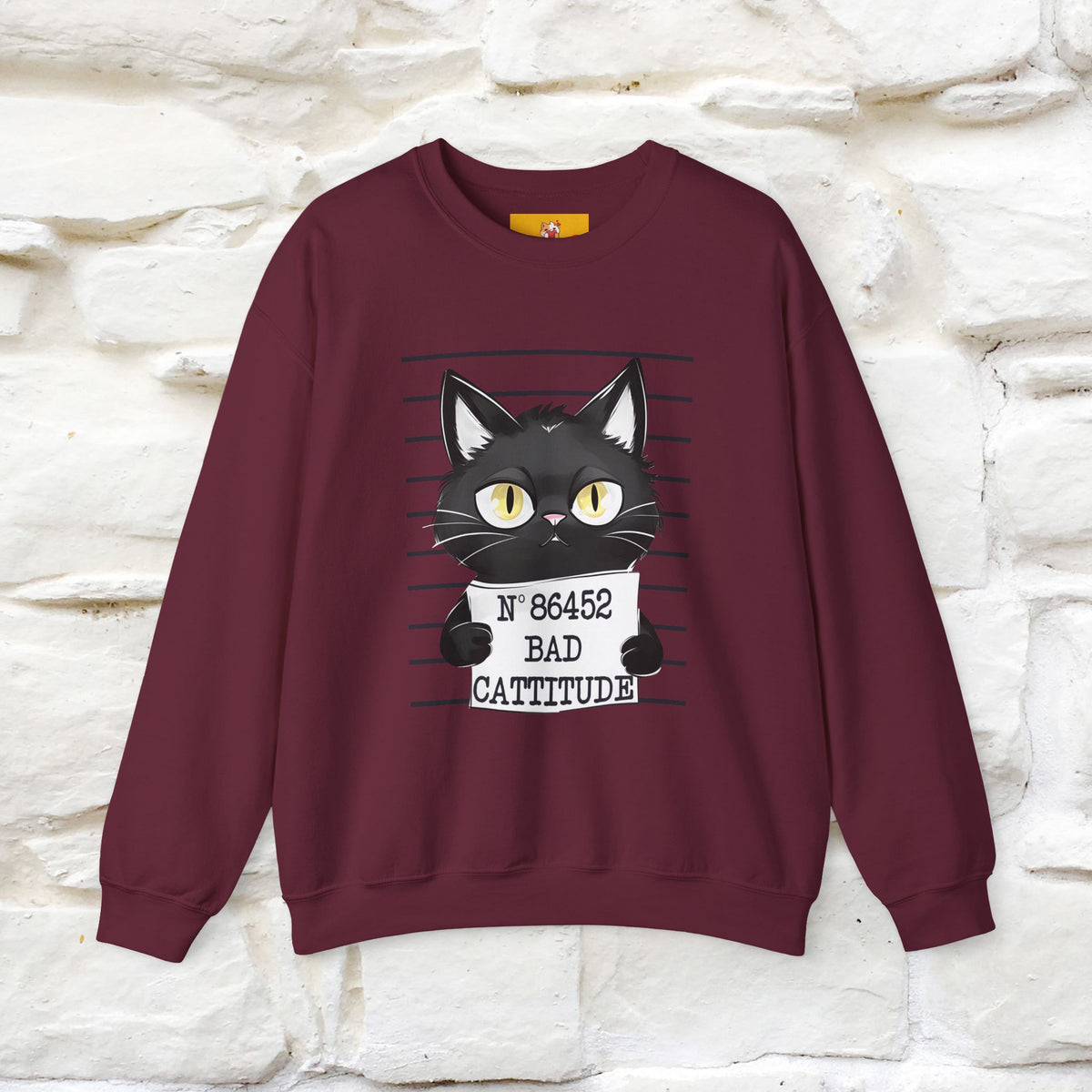 ''Bad Cattitude'' |Cat Sweatshirt | Nunu&Miao Studio