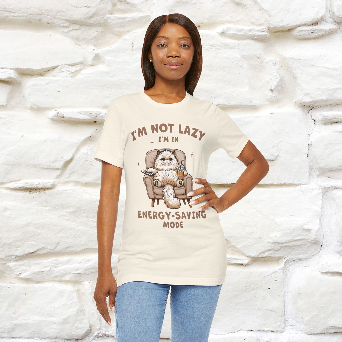"I'm Not Lazy I'm In Energy-Saving Mode " Cat T-shirt |Nunu&Miao Studio - Nunu&Miao Studio