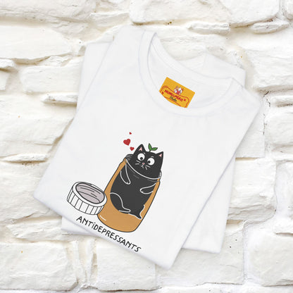 "Antidepressants" Cat T-Shirt | Front & Back Design | Nunu&Miao Studio - Nunu&Miao Studio