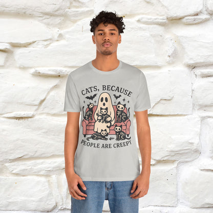 "Cat Because People Are Creepy" Halloween Cat T-shirt |Nunu&Miao Studio - Nunu&Miao Studio