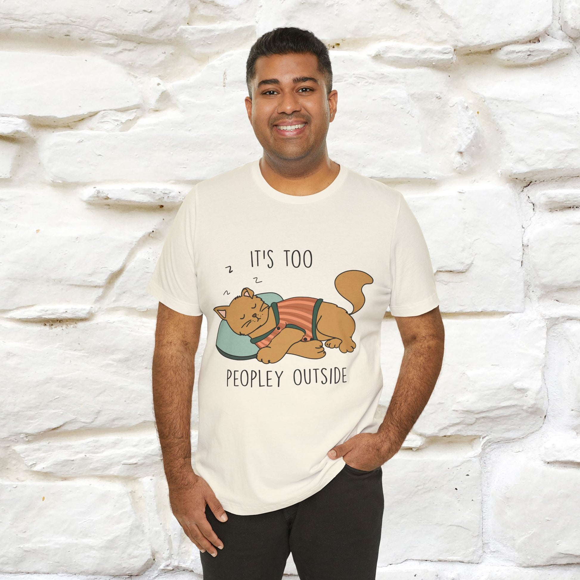 ''It’s Too Peopley Outside'' | Funny Cat T-Shirt | Nunu&Miao Studio - Nunu&Miao Studio