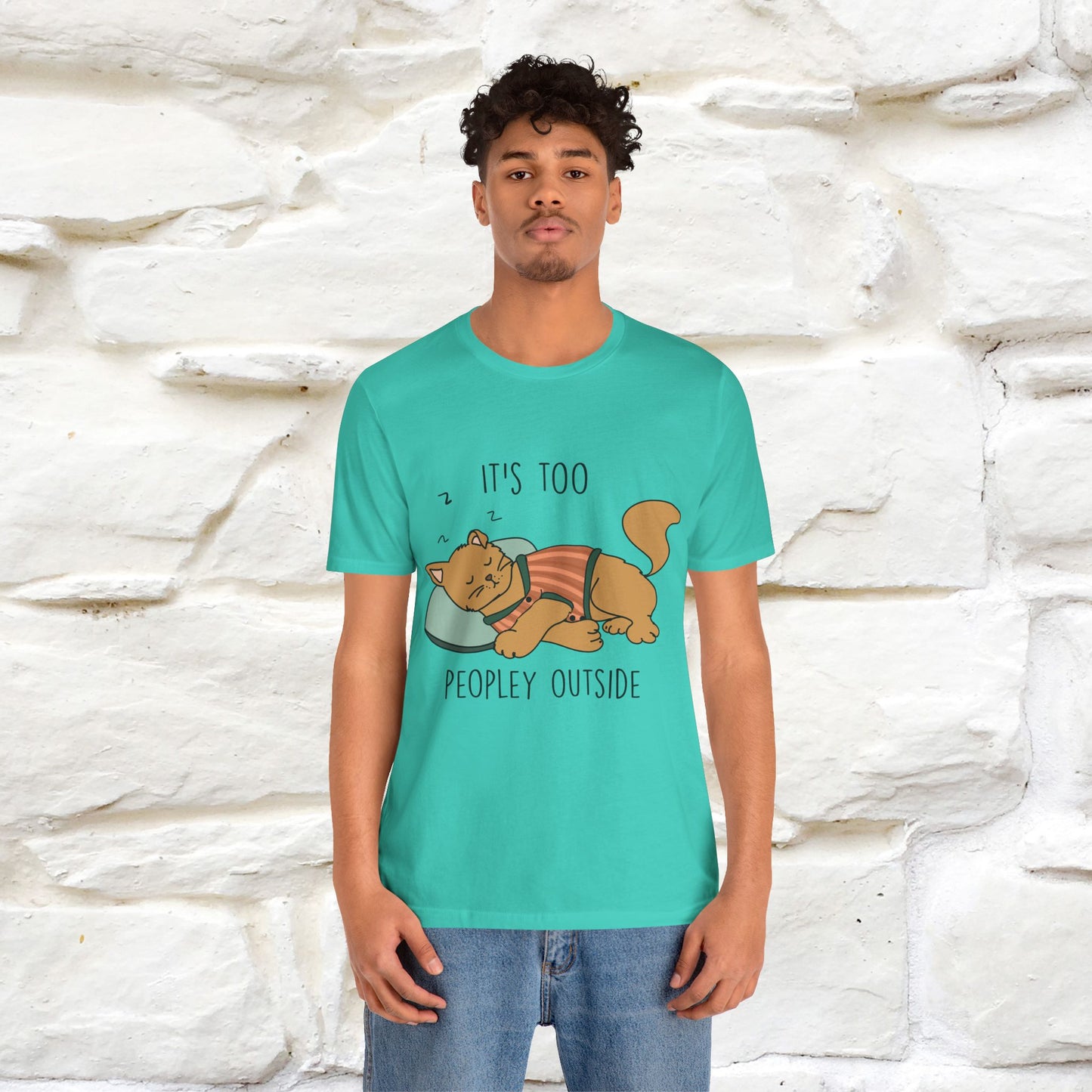 ''It’s Too Peopley Outside'' | Funny Cat T-Shirt | Nunu&Miao Studio - Nunu&Miao Studio