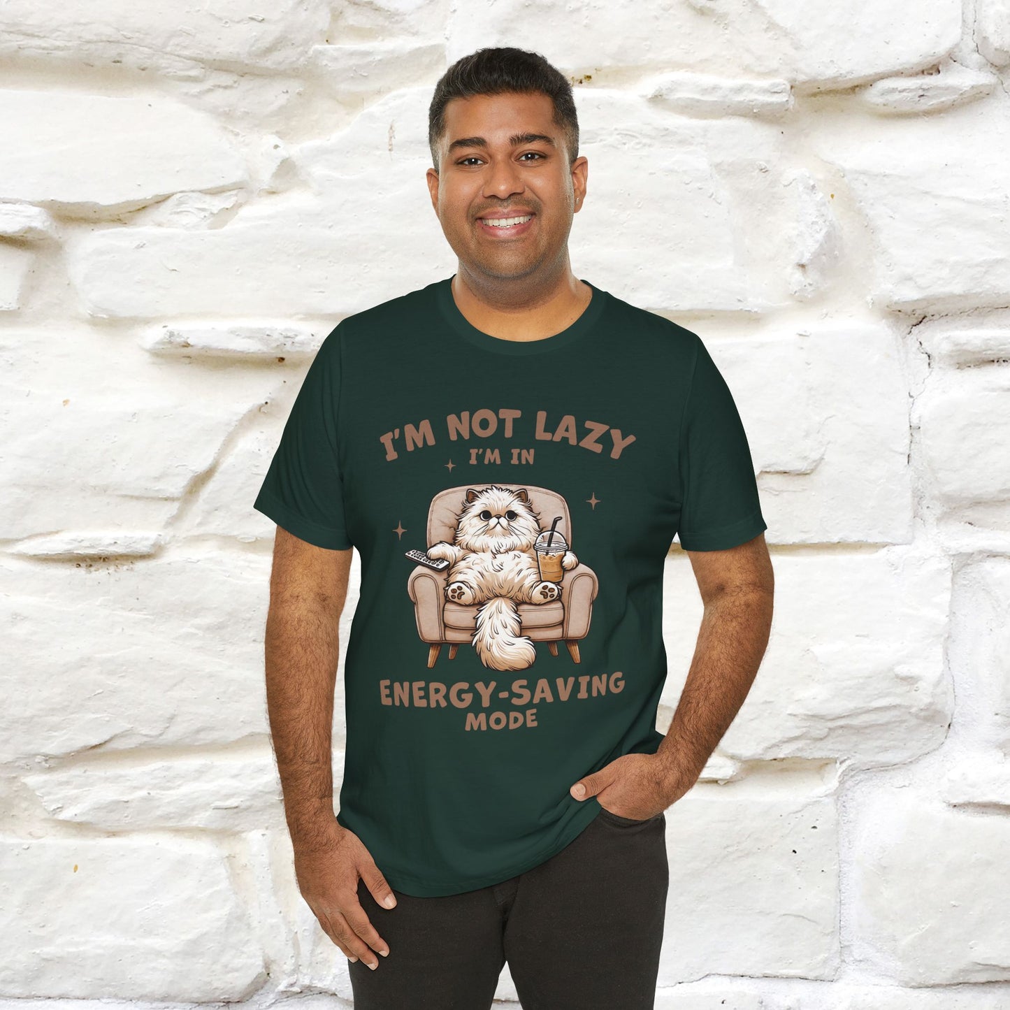 "I'm Not Lazy I'm In Energy-Saving Mode " Cat T-shirt |Nunu&Miao Studio - Nunu&Miao Studio