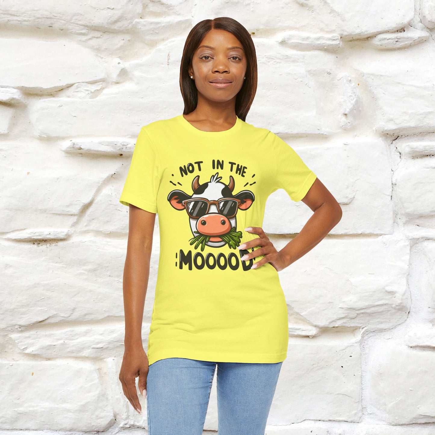Not In The Moood – Funny Cow Pun T-Shirt | Nunu & Miao Studio - Nunu&Miao Studio