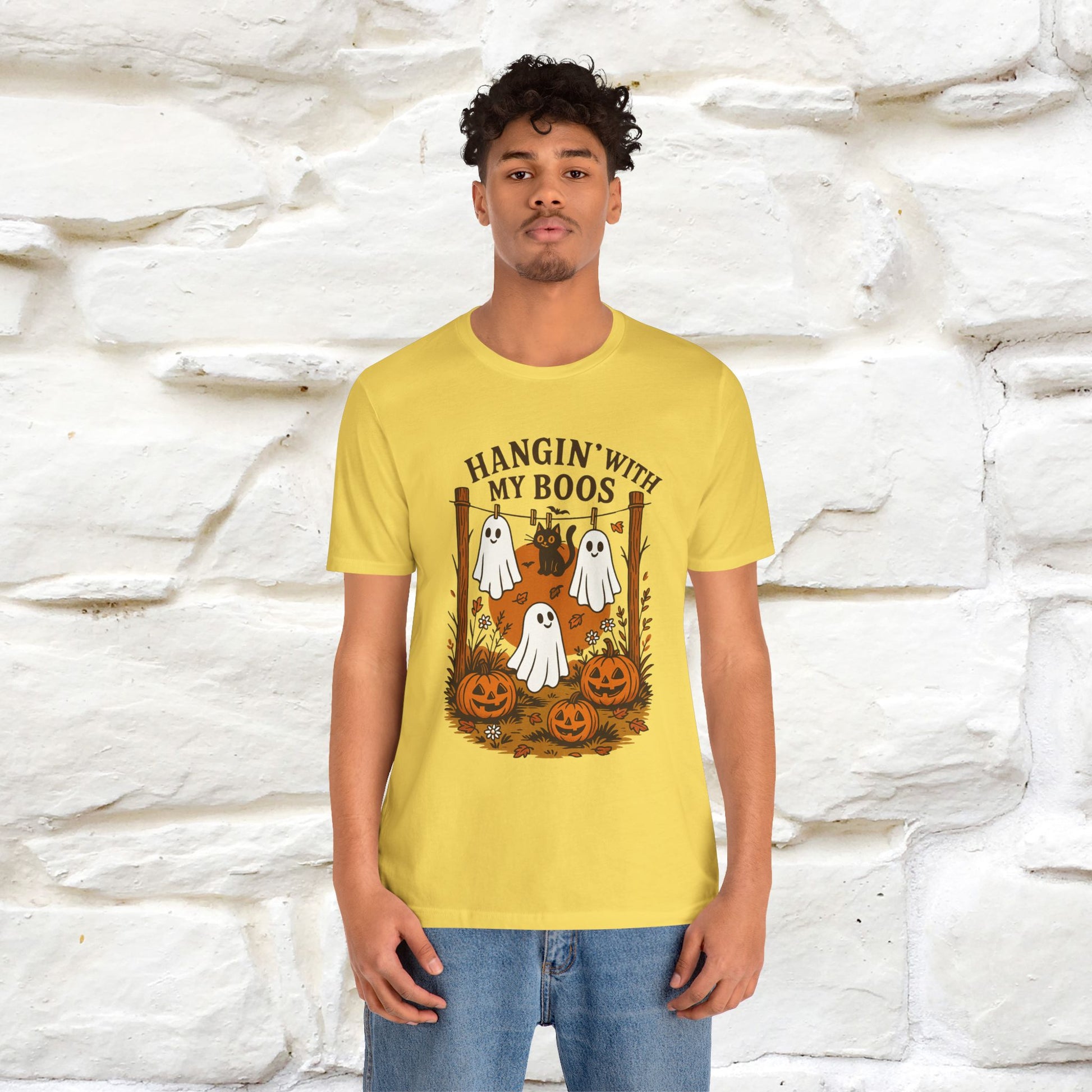 "Hanging With My Boos" Halloween Cat T-shirt |Nunu&Miao Studio - Nunu&Miao Studio